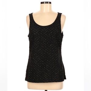 The limited size medium black tank with gold sparkle